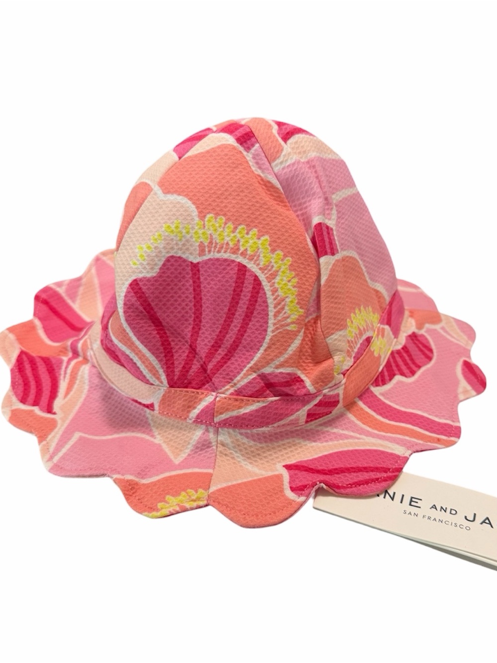 Janie and Jack Pink Floral Sun Hat